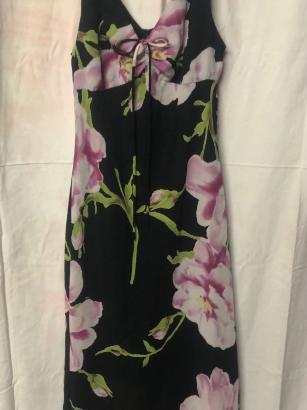 Vintage Y2K Jonathan Martin Floral Asymmetrical Ruffled Midi Dress